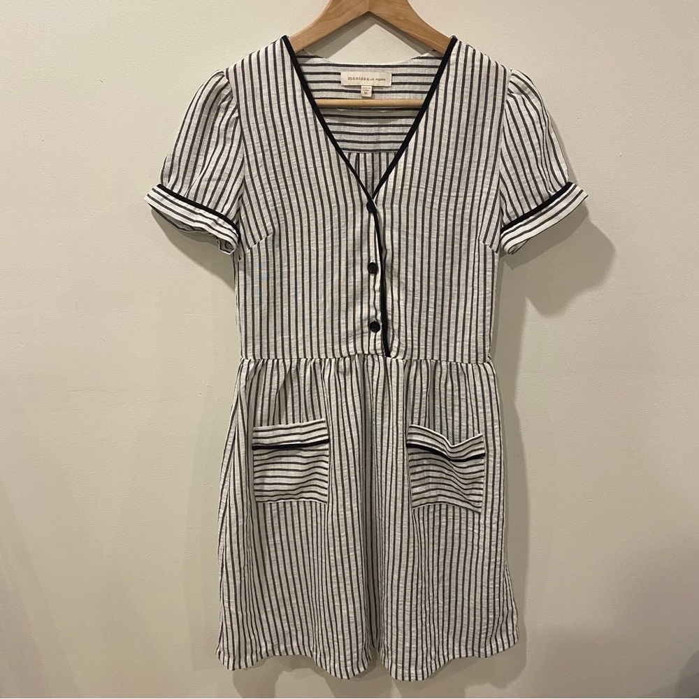 Striped short sleeve dress - Picture 3 of 10